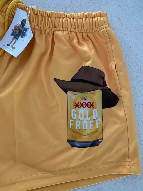 AFS " Gold Beer" Footy Shorts (With Pockets)