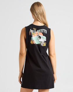 The Mad Hueys LOCALS ONLY | WOMENS MUSCLE DRESS - BLACK