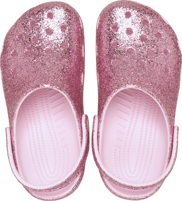 TODDLER CLASSIC CLOG - Pink Chunky Glitter