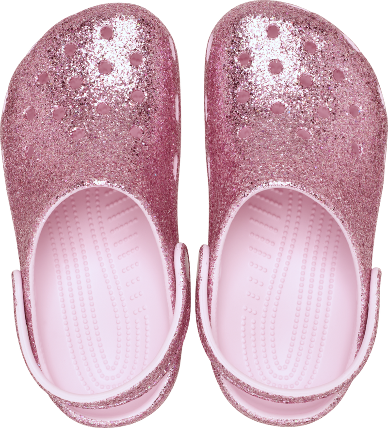 TODDLER CLASSIC CLOG - Pink Chunky Glitter