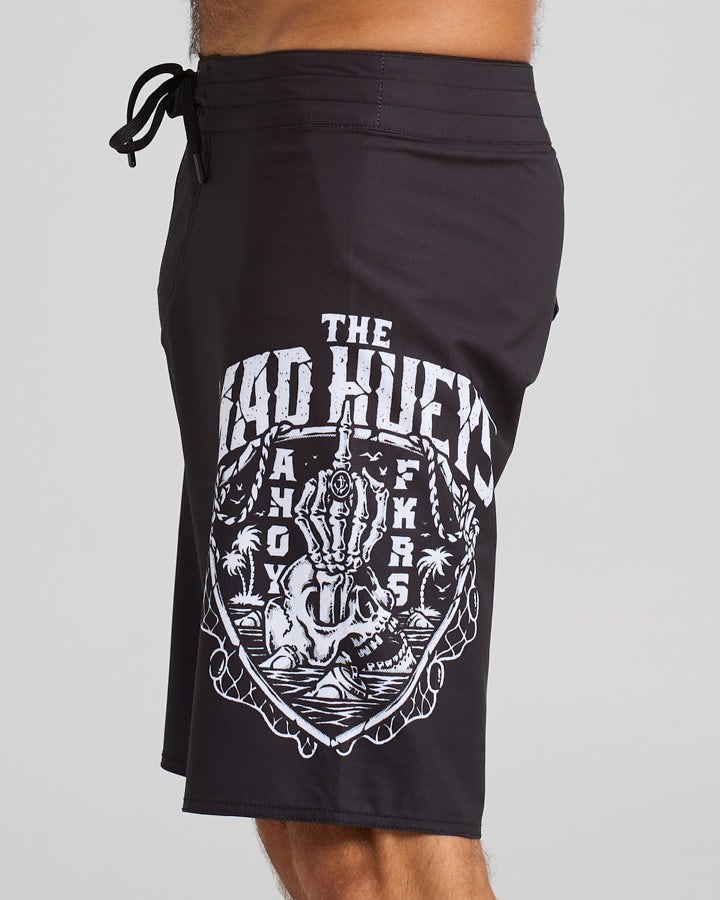 The Mad Hueys PORT SIDE AHOY FKRS | 20" BOARDSHORT - BLACK