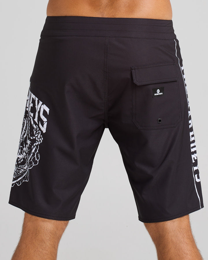 The Mad Hueys PORT SIDE AHOY FKRS | 20" BOARDSHORT - BLACK