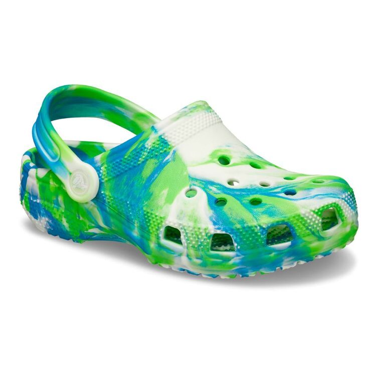 KIDS CLASSIC GLOW CLOG - Marbled Prep Blue/Multi