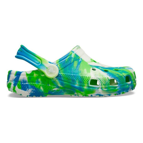 KIDS CLASSIC GLOW CLOG - Marbled Prep Blue/Multi