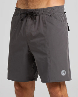 The Mad Hueys COASTLINE | 18" HYBRID SHORT - CHARCOAL