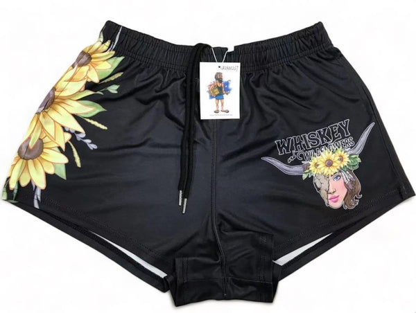 AFS "Whiskey and Wildflowers" Footy Shorts (With Pockets)