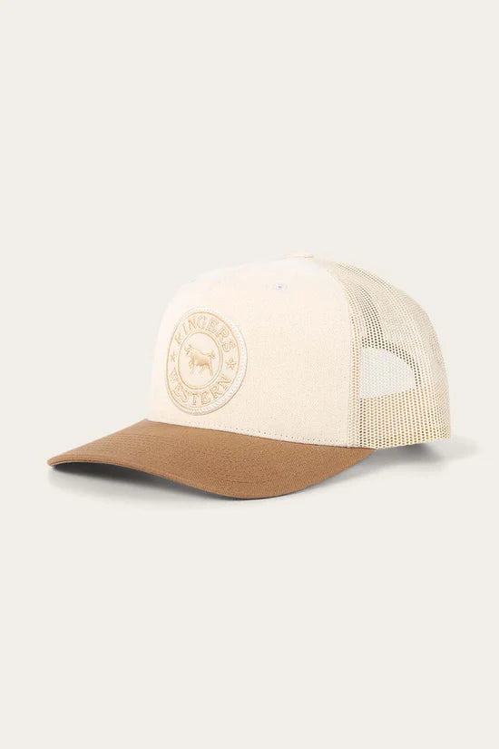 RINGERS WESTERN Signature Bull Trucker Cap - Beige / Clay
