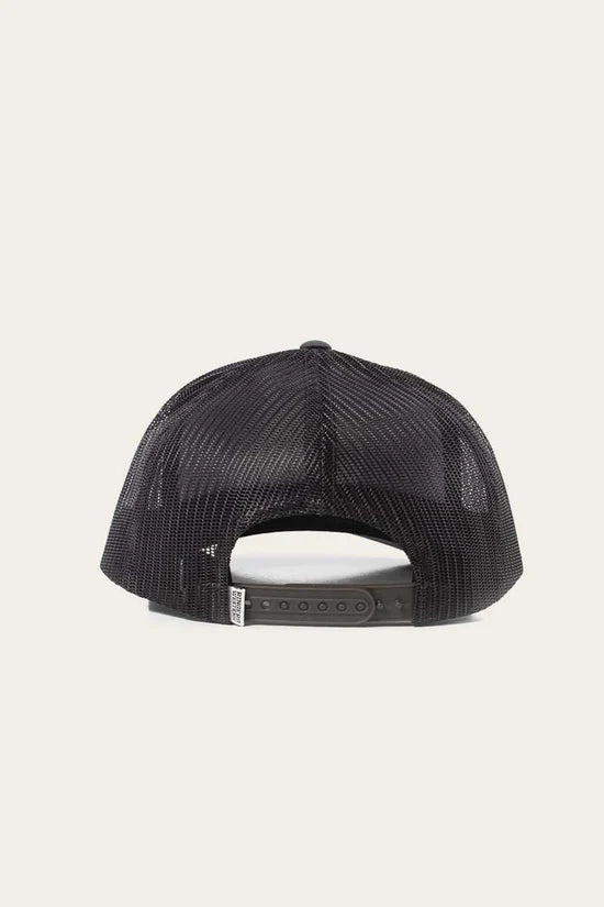 RINGERS WESTERN Signature Bull Trucker Cap - Charcoal with Charcoal & White Patch