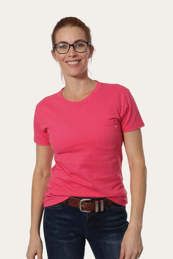 RINGERS WESTERN - Kimberly Women's Pocket T-Shirt- Melon