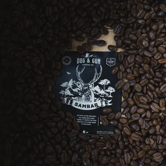 Sambar - Roasty / Bold / Dark Roast Whole Bean 750g - Dog & Gun