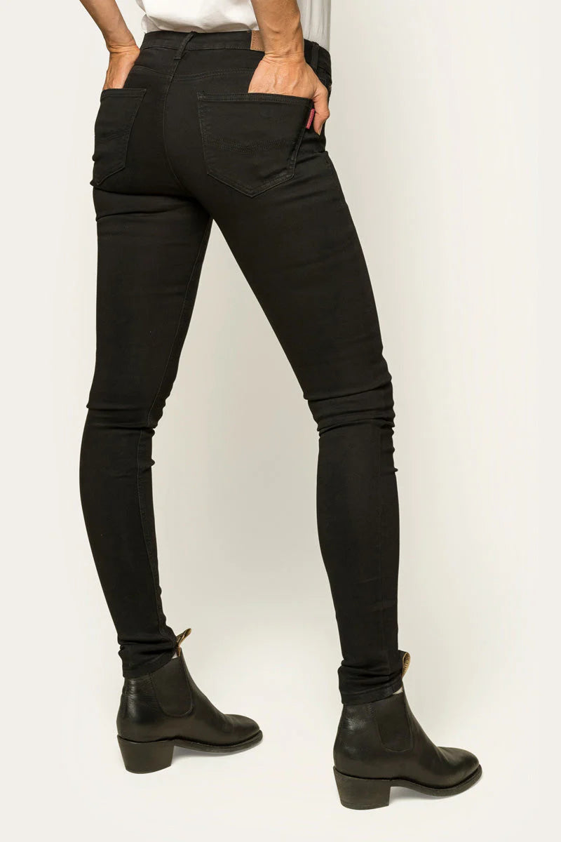 RINGERS WESTERN Sophie Mid Rise Skinny Leg Jeans - Black