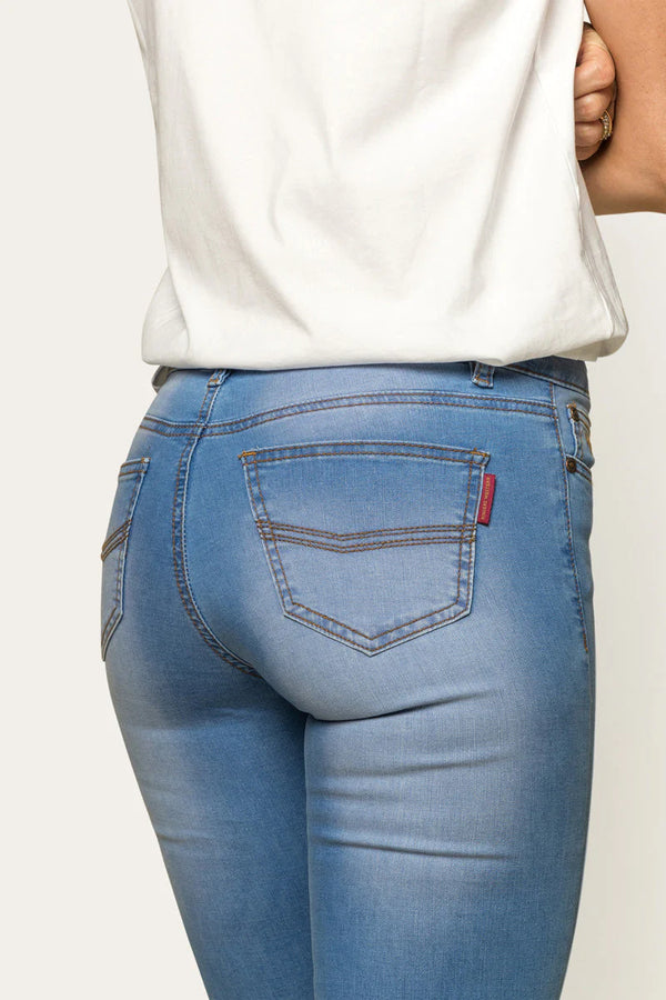 Sophie Mid Rise Skinny Leg Jean - Bright Blue