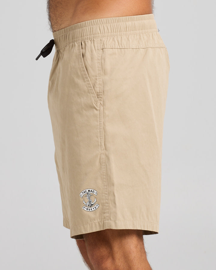 The Mad Hueys SKULL ANCHOR | 18" VOLLEY SHORT - TAUPE