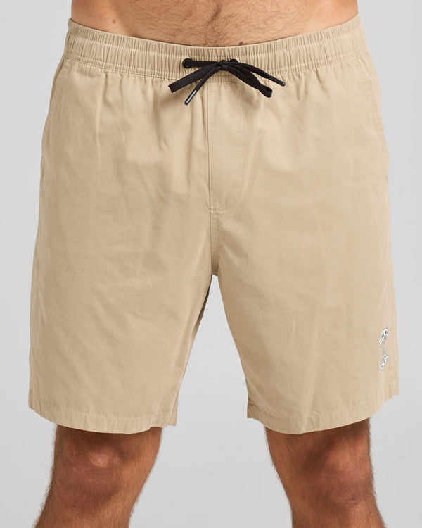 The Mad Hueys SKULL ANCHOR | 18" VOLLEY SHORT - TAUPE