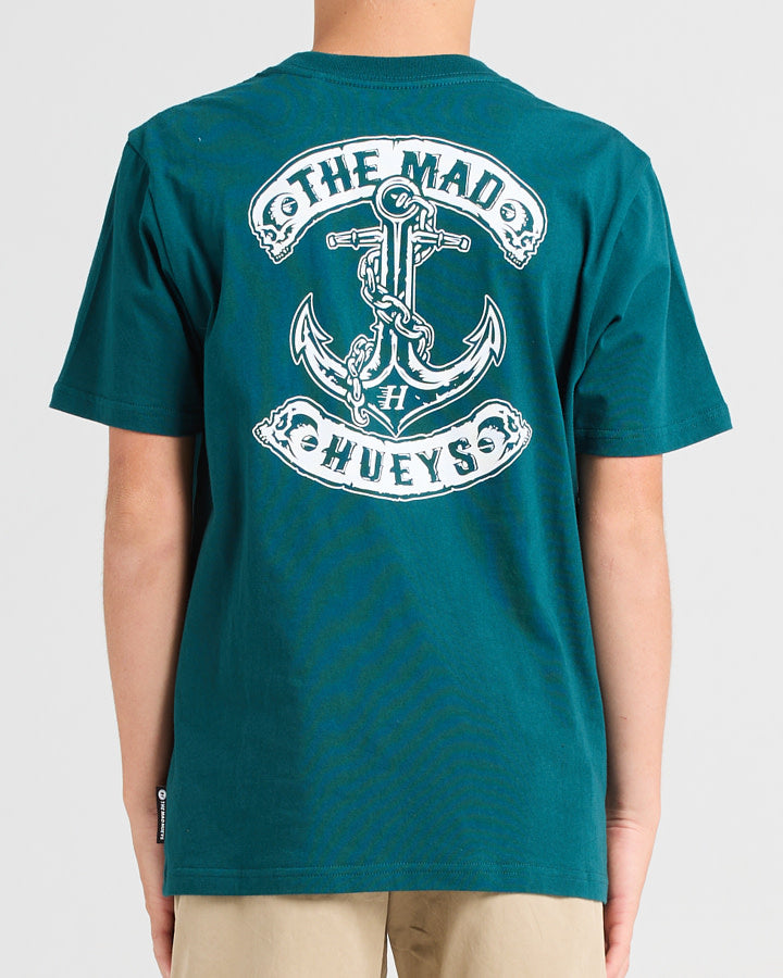 The Mad Hueys SKULL ANCHOR | YOUTH SS TEE - ATLANTIC