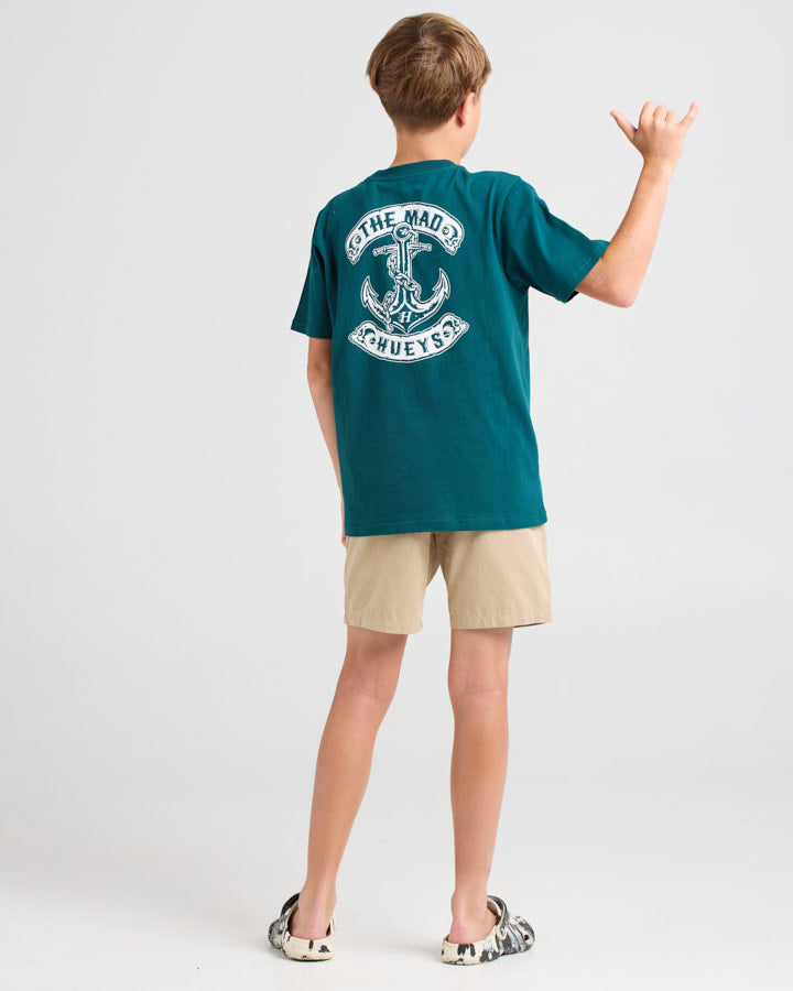 The Mad Hueys SKULL ANCHOR | YOUTH SS TEE - ATLANTIC