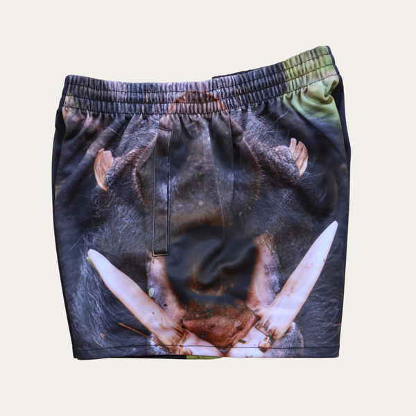 PCA Footy Shorts -Hooky Boar- ZIP Pockets!