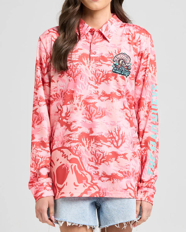 The Mad Hueys TAIL UNTOLD | FISHING JERSEY - CORAL