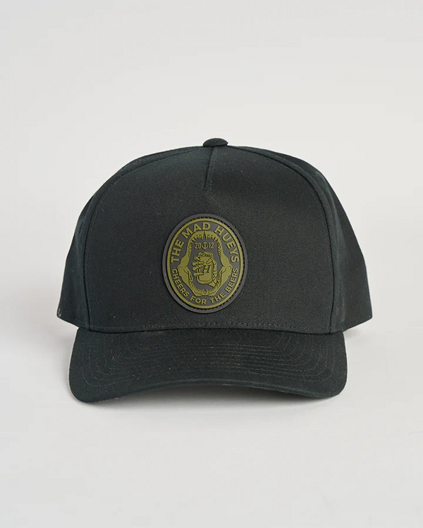 CHEERS AND BEERS-TWILL SNAPBACK-Black Trucker Cap