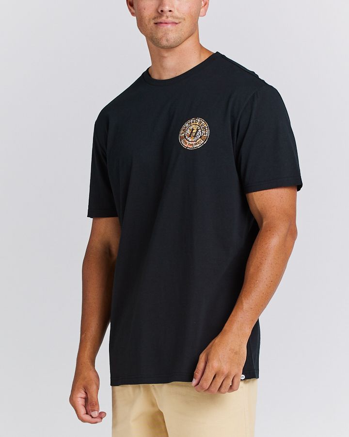 The Mad Hueys Surf Fish Party SS Tee - Black/Multi