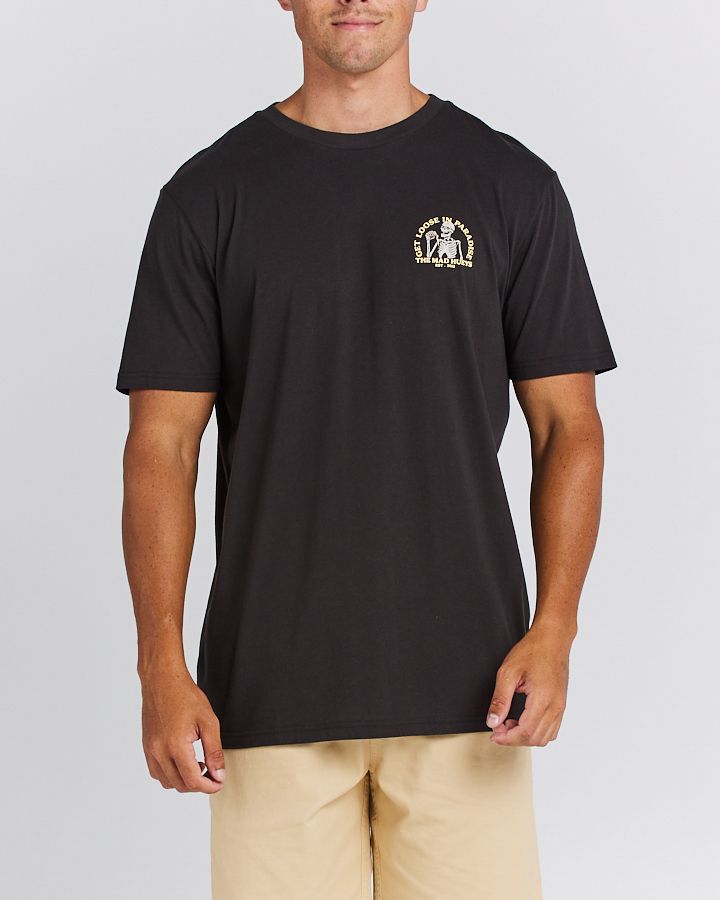 The Mad Hueys Loose In Paradise SS Tee - Vintage Black