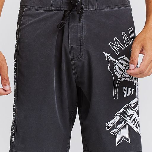 The Mad Hueys Get Bent Boardshorts 19'- Black