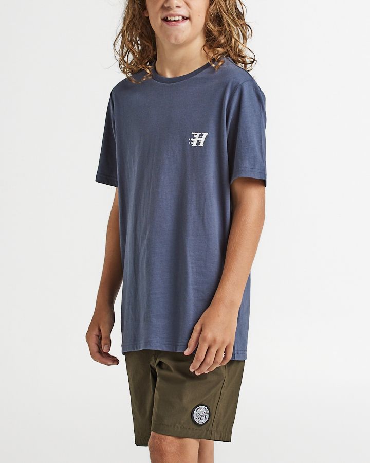 The Mad Hueys Whale Youth SS Tee- Petrol Blue