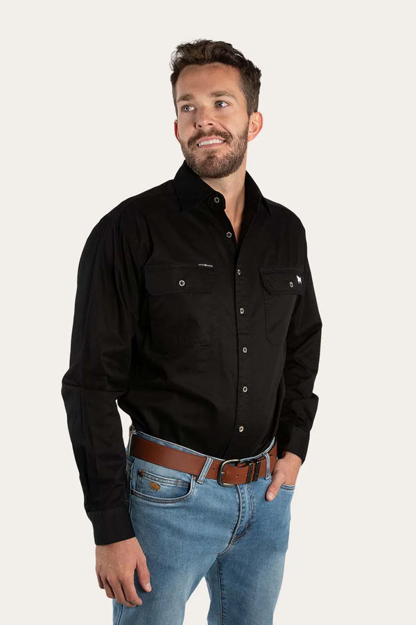 RINGERS WESTERN King River Men's Full button Work Shirt - Black