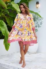 Buttercup Print French Dress - JAASE