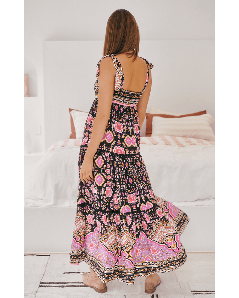 Cherry print maxi sales dress