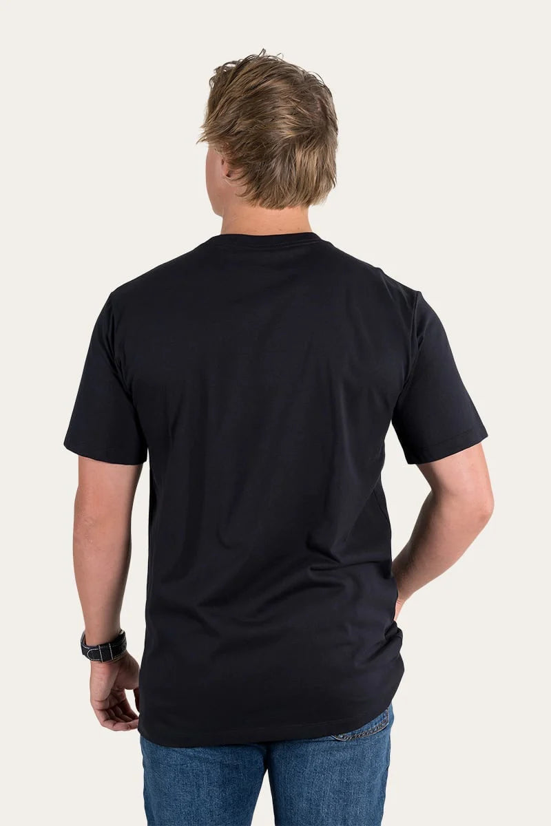 RINGERS WESTERN Southbridge Mens Classic Fit Pocket Tee- Black