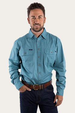 RINGERS WESTERN King River Mens Full button Work Shirt - Dusty Jade
