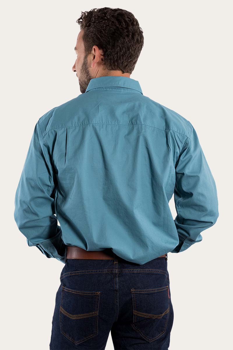 RINGERS WESTERN Mens Full button Work Shirt - Dusty Jade