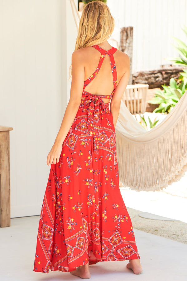 San Sebastian Print Endless Summer Maxi Dress - JAASE