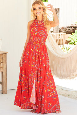 San Sebastian Print Endless Summer Maxi Dress - JAASE