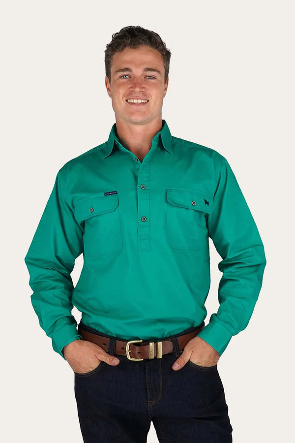 RINGERS WESTERN King River Men's Half button Ringers Western - Green