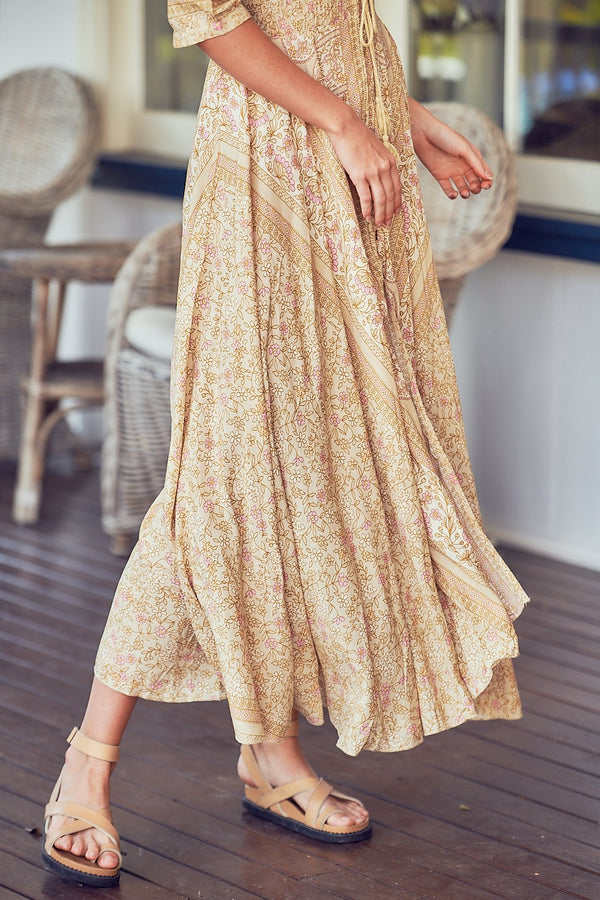 Sand Flower Print Indiana Maxi - JAASE