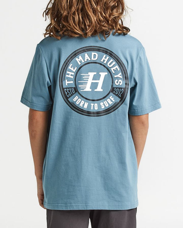 The Mad Hueys Surf Fish Youth SS Tee - Slate