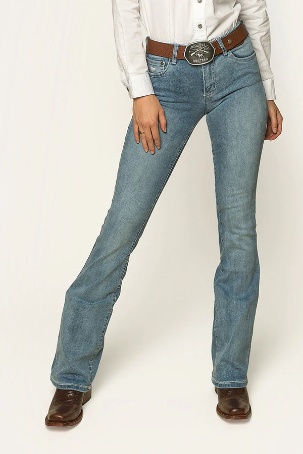 RINGERS WESTERN Katherine Mid Rise Bootleg Jeans - Light Blue