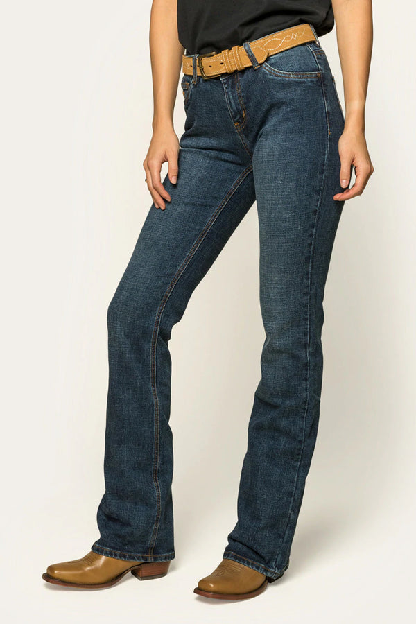 RINGERS WESTERN Megan Low Rise Bootleg Jeans - Classic Blue