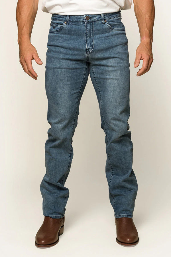 RINGERS WESTERN Mitchell Mens Straight Leg Jeans Light Blue