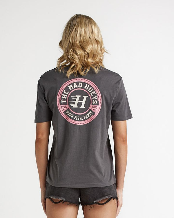 The Mad Hueys Surf Fish Party SS Tee - Charcoal