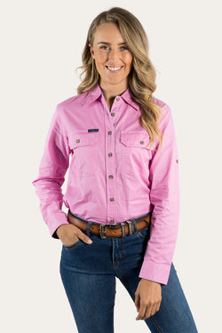 Pastel Pink - Women's Full button Ringers Western