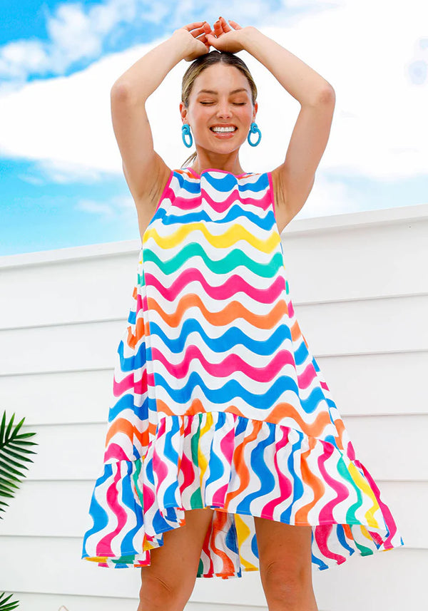 Rainbow Rio Shift Dress  - Label of love