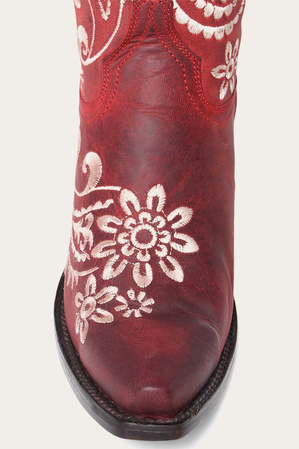 Red - Olivia Women's Cuban Heel Western boot
