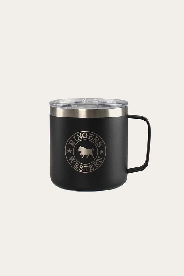 RINGERS WESTERN Brew Mug Powder Coated Insulated-Black