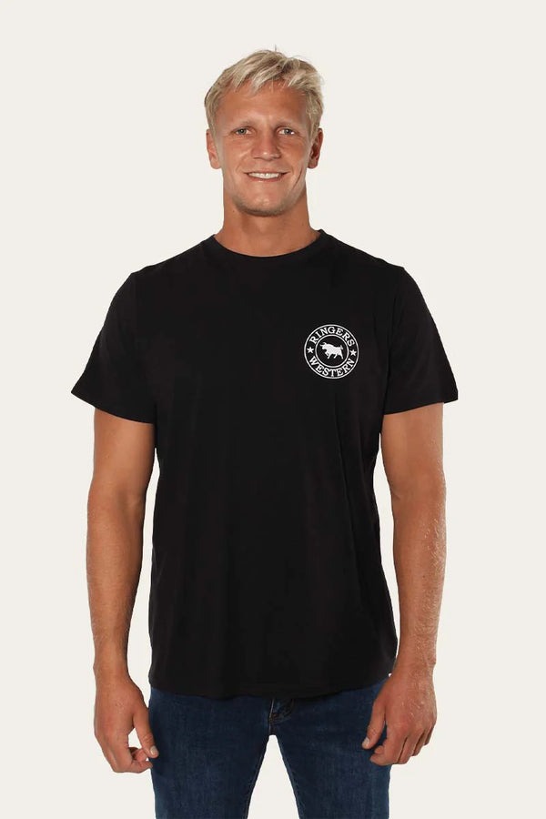 RINGERS WESTERN Signature Bull Mens Loose T-Shirt - Black