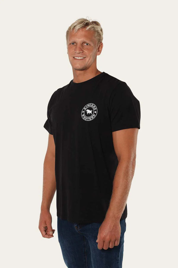RINGERS WESTERN Signature Bull Mens Loose T-Shirt - Black