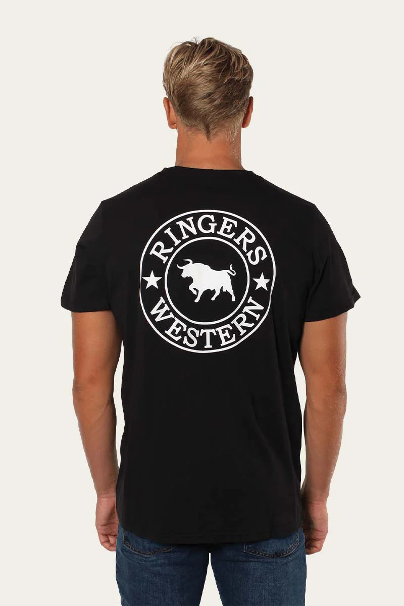 RINGERS WESTERN Signature Bull Mens Loose T-Shirt - Black