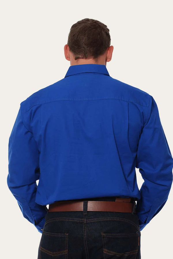 RINGERS WESTERN King River Men's Full button Work Shirt -Royal Blue